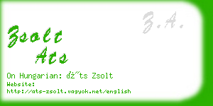 zsolt ats business card